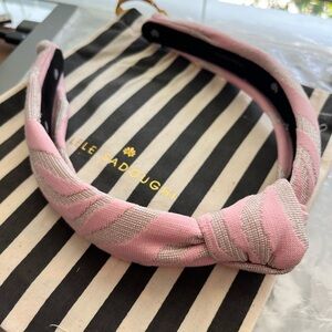 Lele sadoughi x solid and stripe pink knotted slim